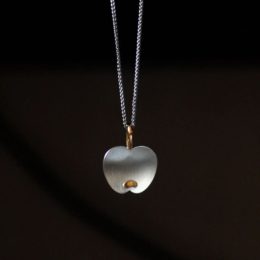 925 Silver Vintage Apple Necklace