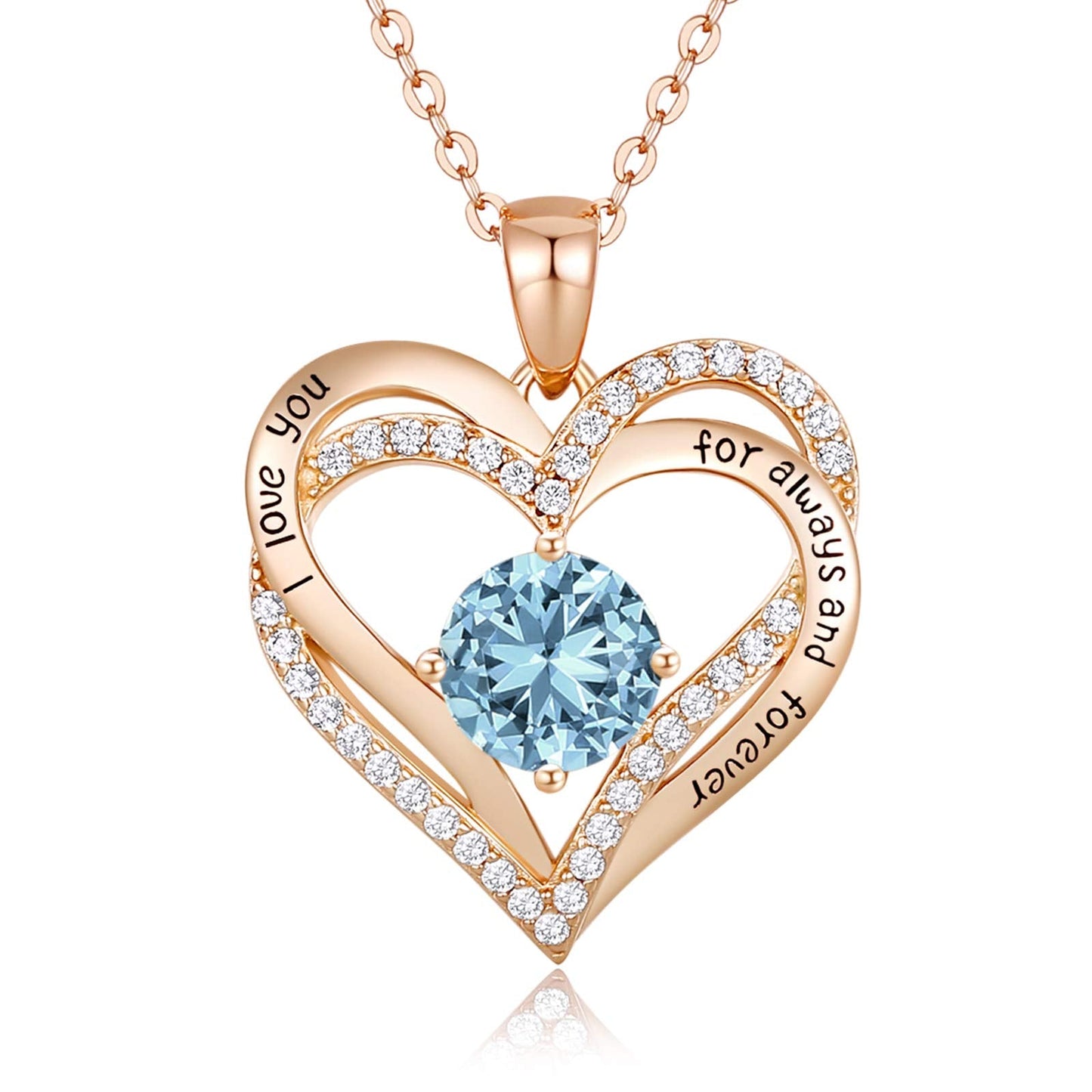 🎄The Last 3 Days 45% Off🎄Forever Love Heart Birthstone Pendant Necklaces