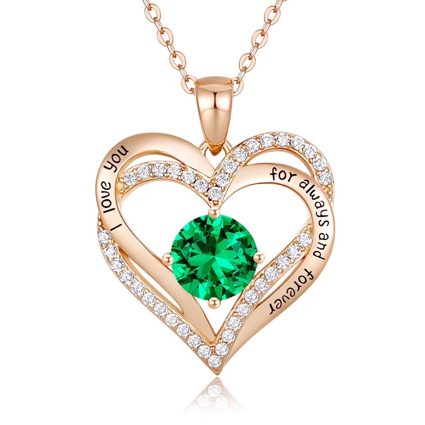 🎄The Last 3 Days 45% Off🎄Forever Love Heart Birthstone Pendant Necklaces