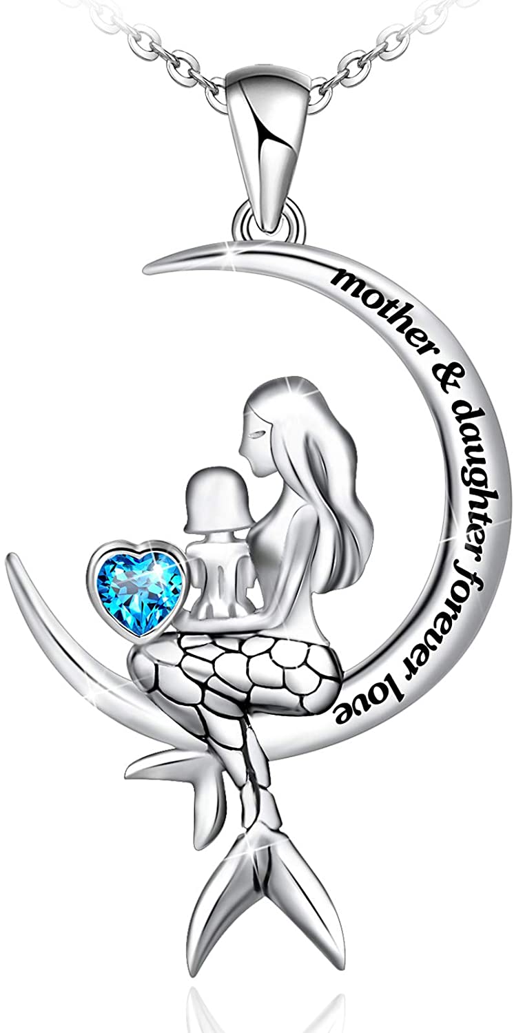925 Sterling Silver Classic Sea Mermaid Necklce