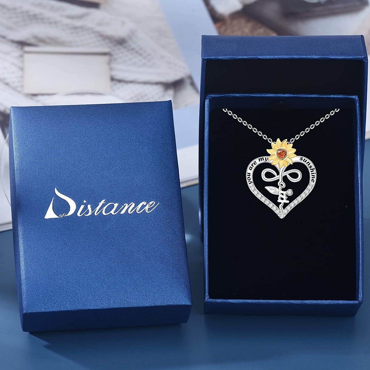 925 Sterling Silver Faith Cross Necklace for Women,You are My Sunshine Sunflower Necklace Jewelry Gifts for Women Wife Girls Mom for Birthday Christmas Day