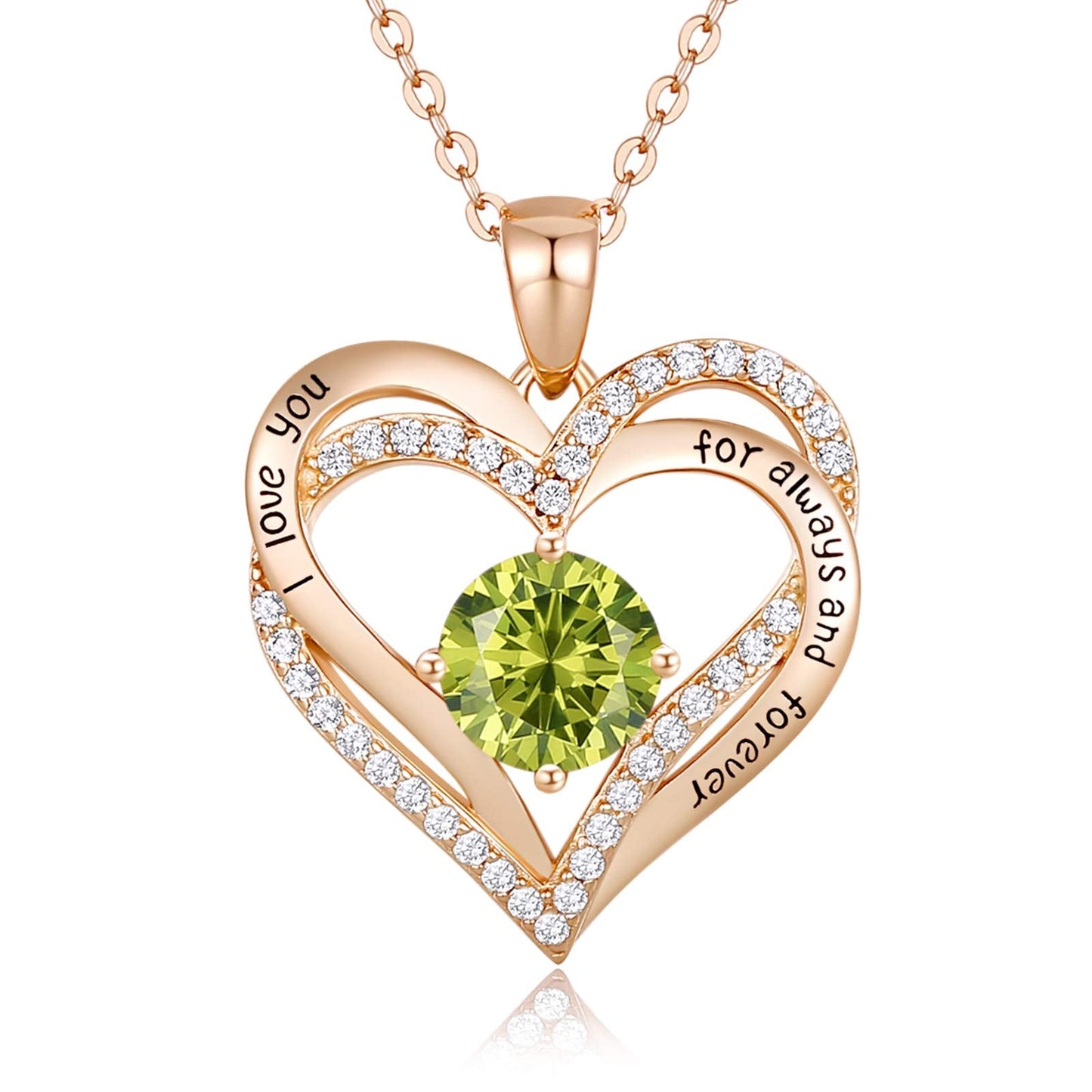 🎄The Last 3 Days 45% Off🎄Forever Love Heart Birthstone Pendant Necklaces