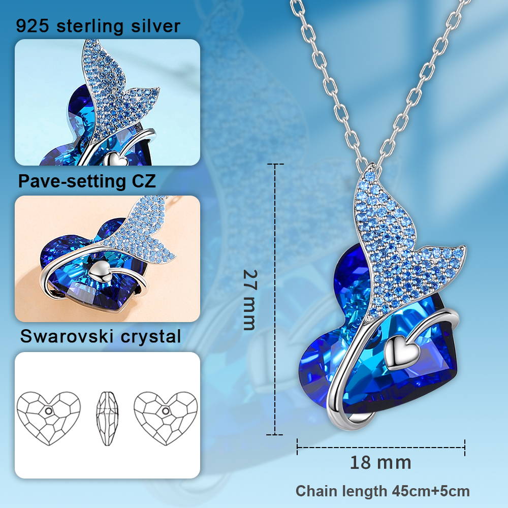 Bermuda Blue Mermaid Necklace