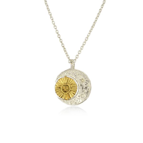 Crescent Moon & Sun Necklace