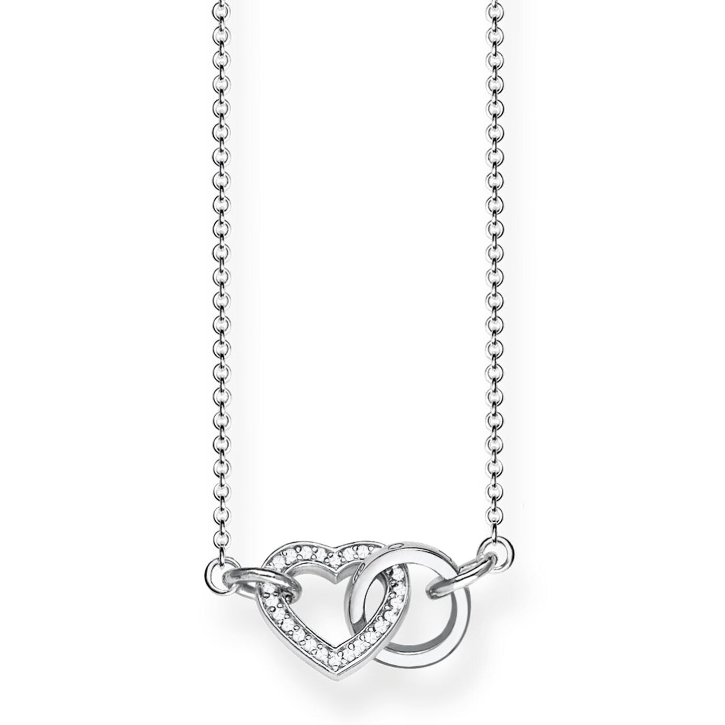 925 Sterling Silver necklace heart together love gift