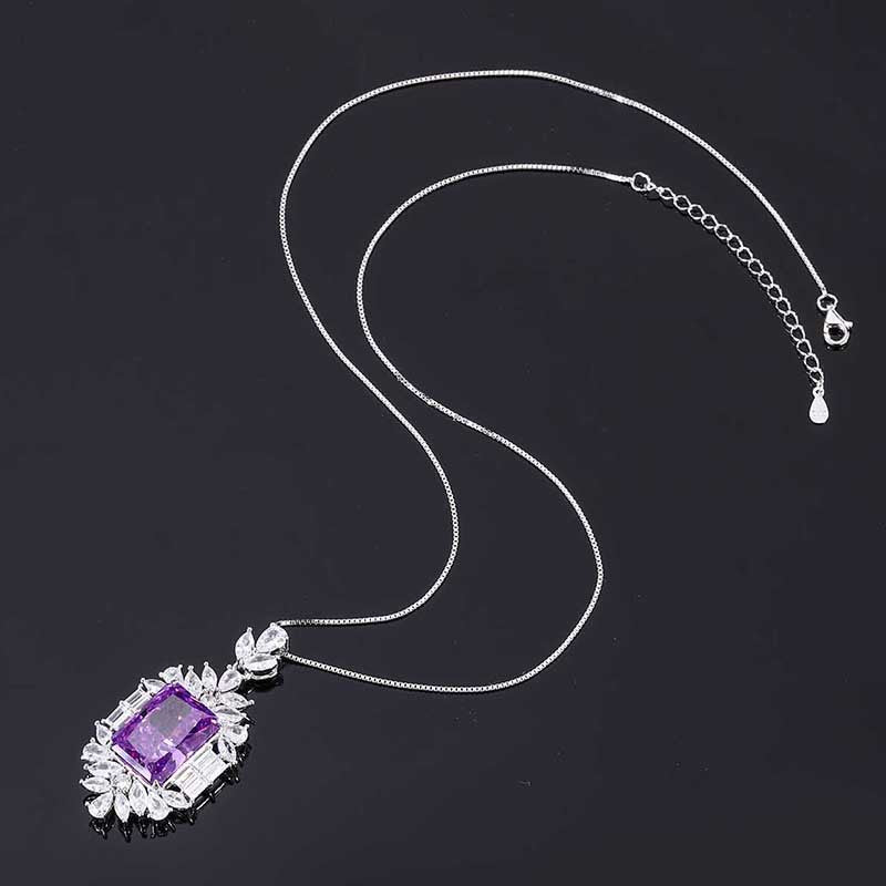 925 Silver Gemstone Pendant Necklace