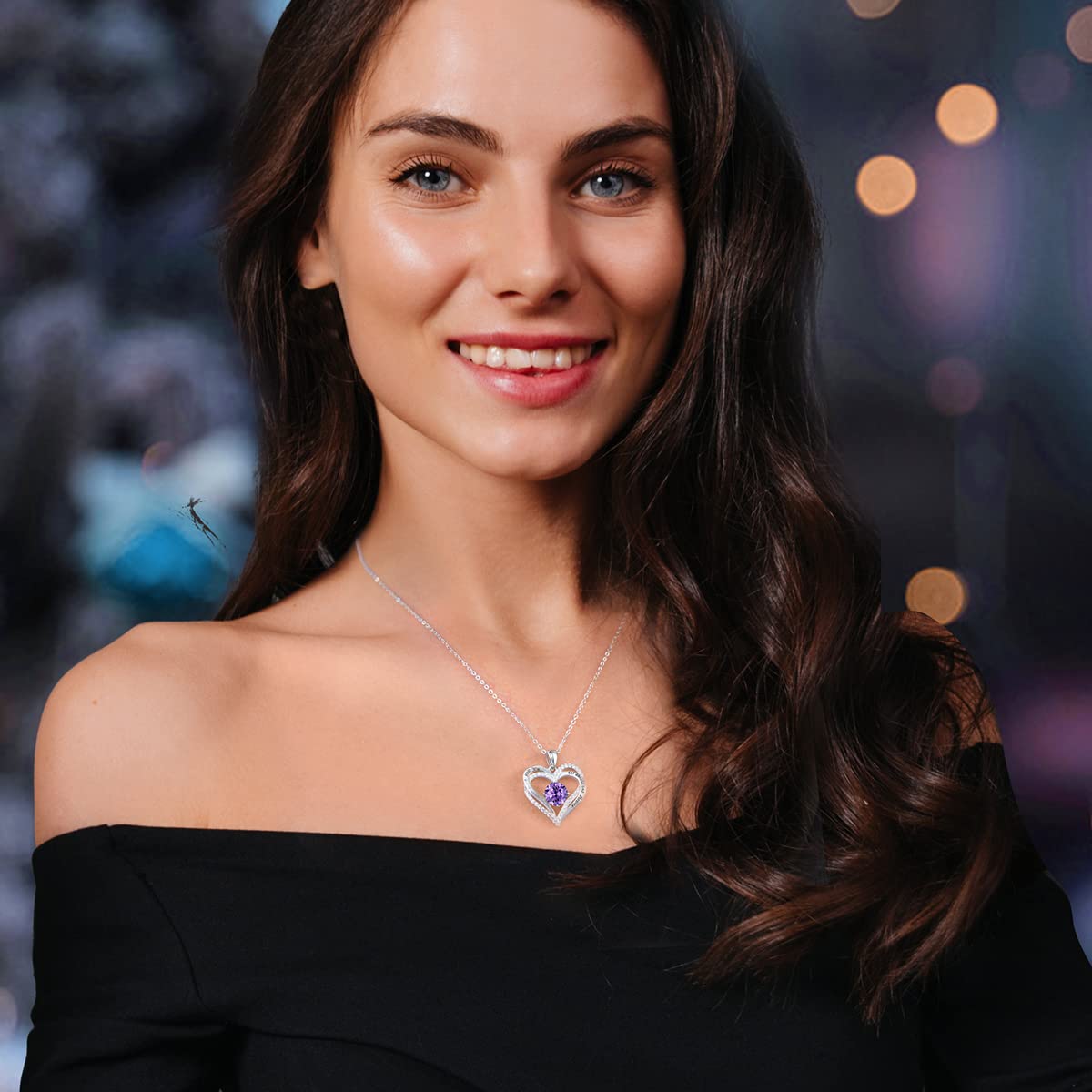 🎄The Last 3 Days 45% Off🎄Forever Love Heart Birthstone Pendant Necklaces