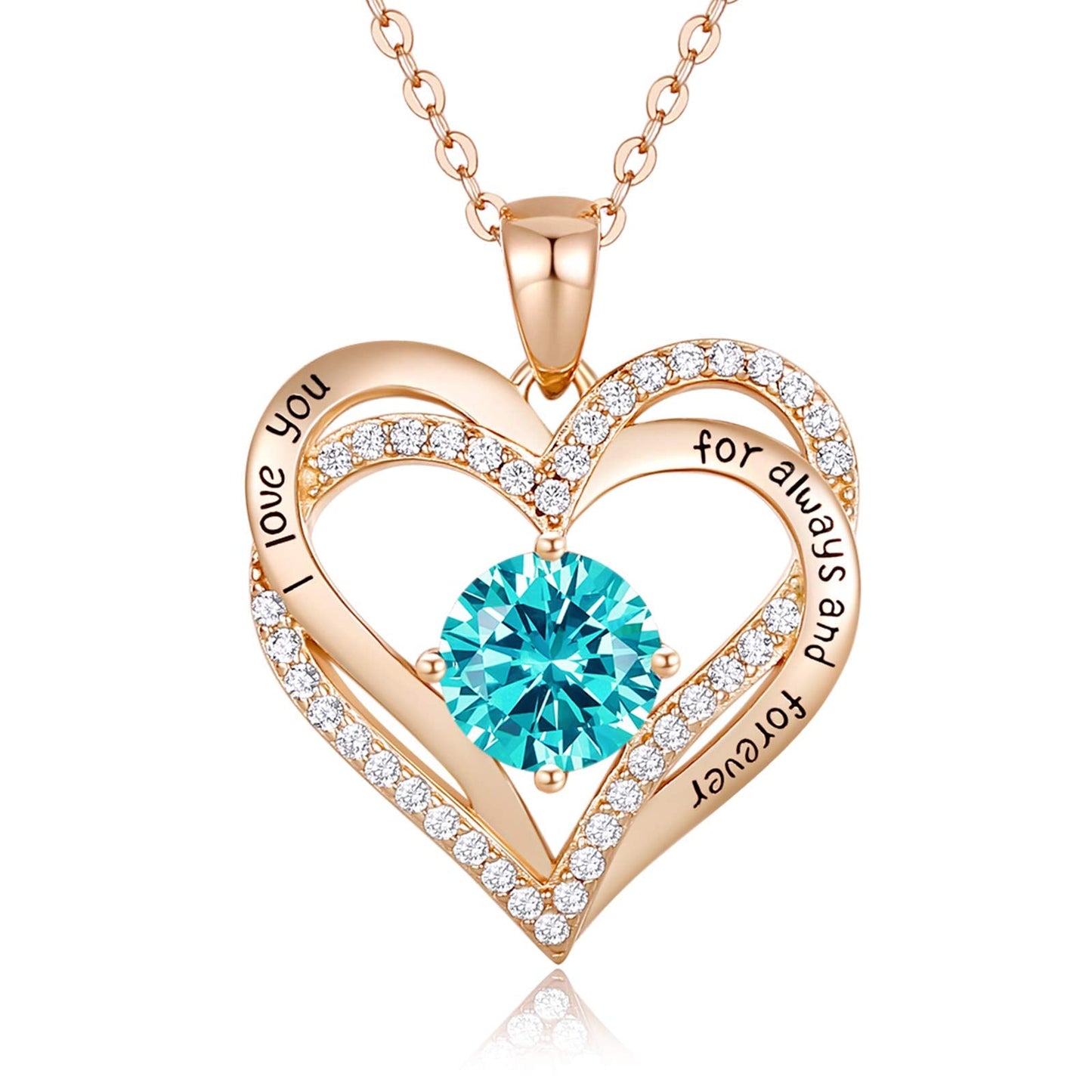 🎄The Last 3 Days 45% Off🎄Forever Love Heart Birthstone Pendant Necklaces