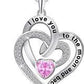 Women 925 Sterling Sliver Heart Necklace