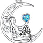 925 Sterling Silver Classic Sea Mermaid Crescent Moon Necklace