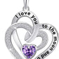 Women 925 Sterling Sliver Heart Necklace