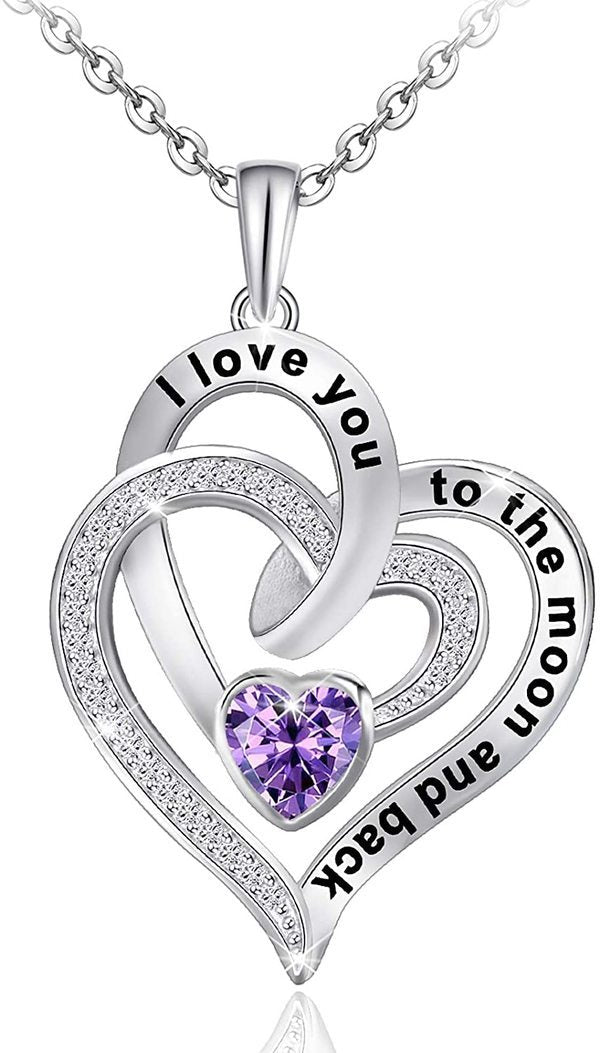 Women 925 Sterling Sliver Heart Necklace