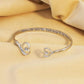 Engraved Heart Shaped Diamond Bracelet