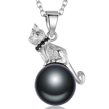 925 Silver 18K Plating Gold with Pearl Necklace