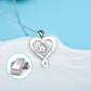 I Love You to The Moon and Back Necklace 925 Sterling Silver Heart Pendant Necklace Jewelry Gifts for Women Mom Wife Girls