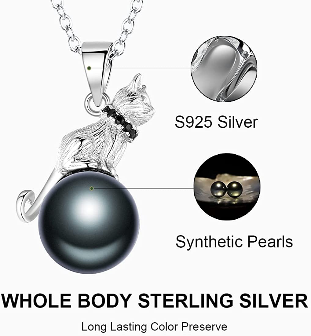 925 Silver 18K Plating Gold with Pearl Necklace
