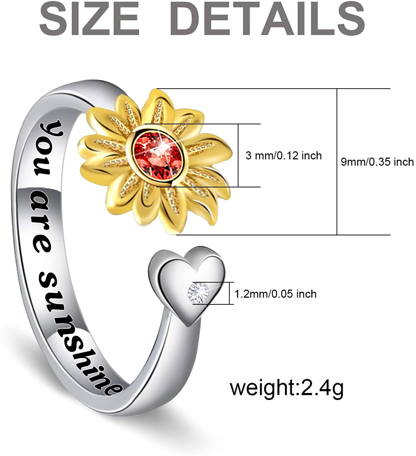 Sunflower Ring for Women