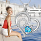 Double Love Heart Necklace for Women 925 Sterling Silver Ocean Spray Sea Turtle Pendant Necklace Birthday Gifts for Daughter Girls Wife