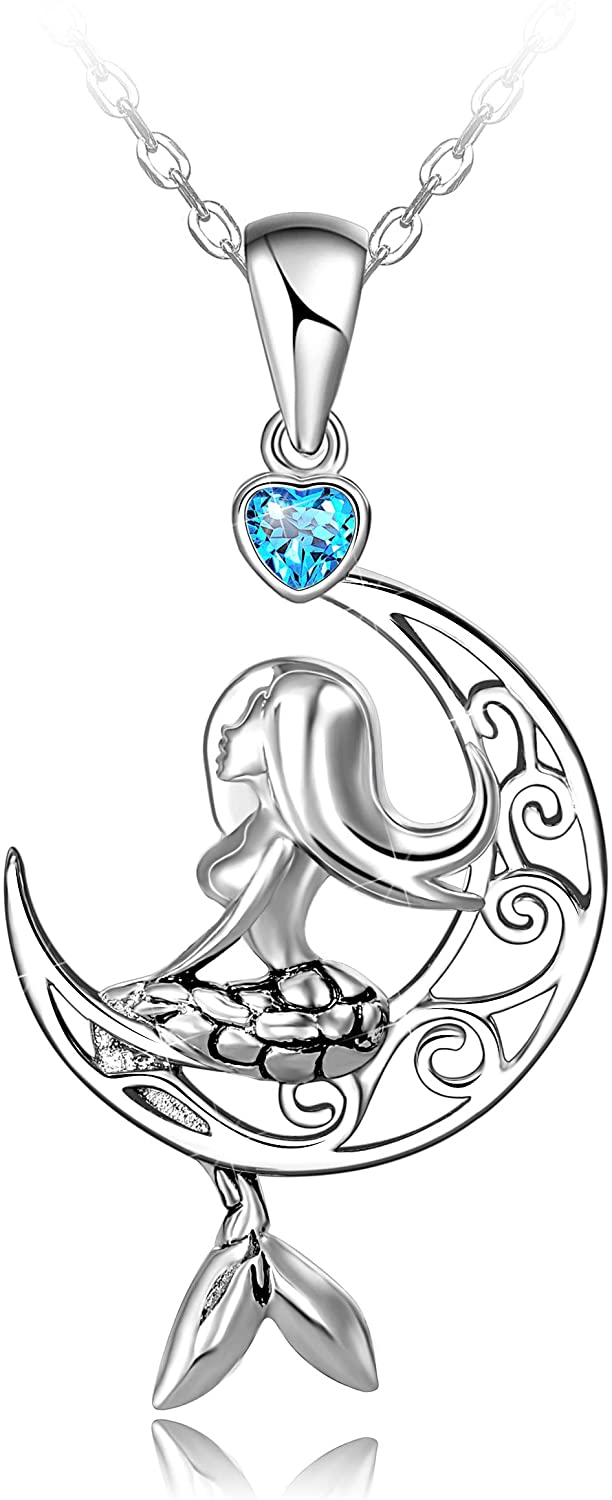 925 Sterling Silver Classic Sea Mermaid Necklce