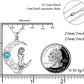 925 Sterling Silver Classic Sea Mermaid Crescent Moon Necklace