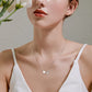 Bee Necklace 8MM White Pearl Infinity Necklace Love Heart Pendant Animal Jewelry