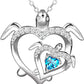 Health and Longevity Mom and Baby Sea Turtle Pendant Necklace for Women 925 Sterling Silver Love Heart Jewelry Gifts for Women Girls Mother Wife