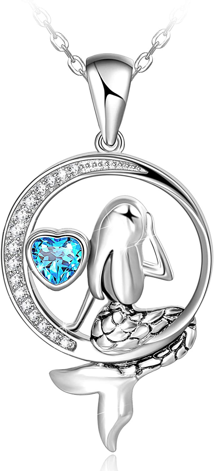 925 Sterling Silver Classic Sea Mermaid Necklce