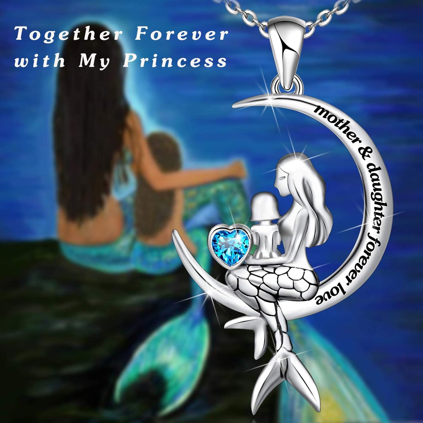 925 Sterling Silver Classic Sea Mermaid Necklce