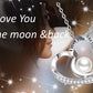 Brithday Gifts for Wife I Love You to the Moon and Back Pearl Necklace for Women