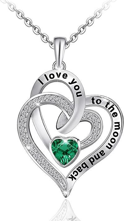 Women 925 Sterling Sliver Heart Necklace