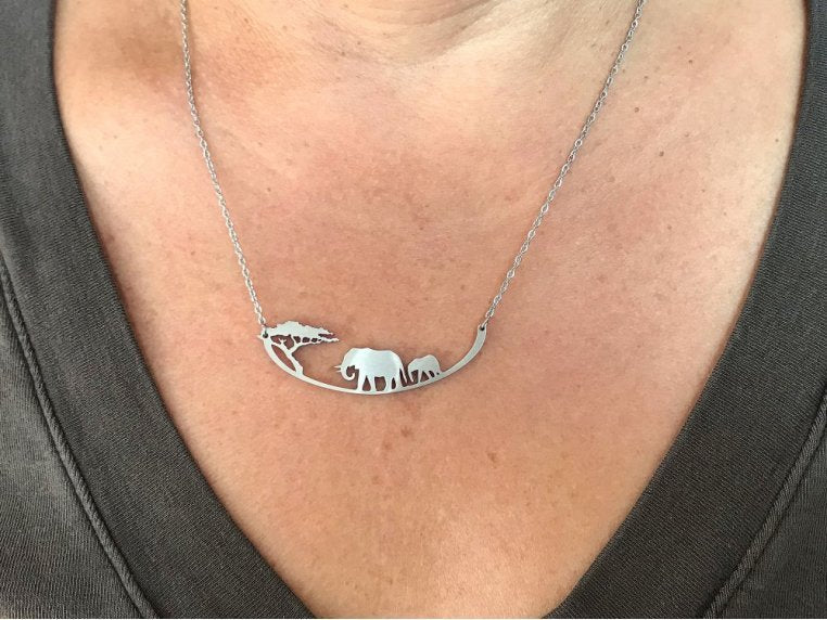 Inspired Silhouette Necklace