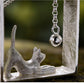 925 Silver Necklace "Playful cats"