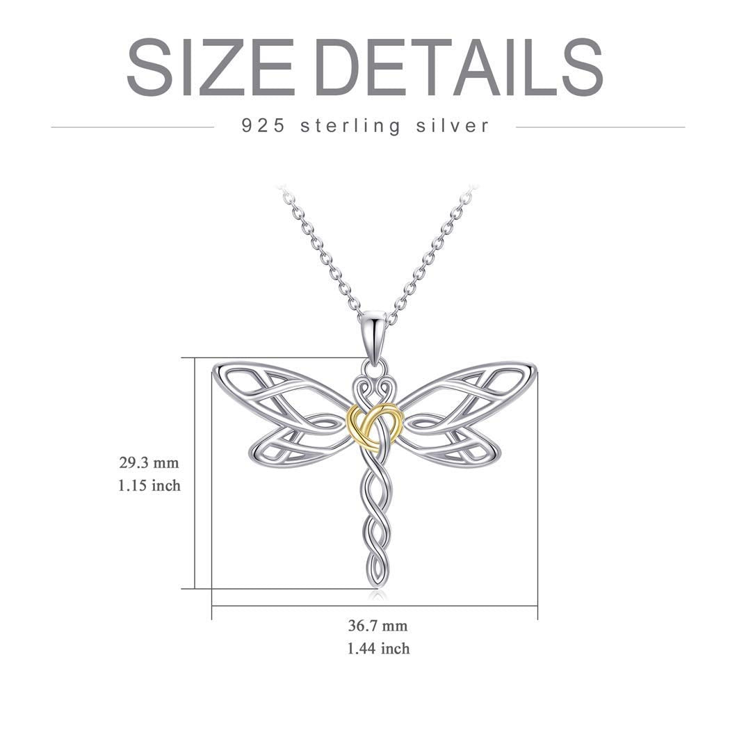 925 Sterling Sliver Dragonfly Necklace