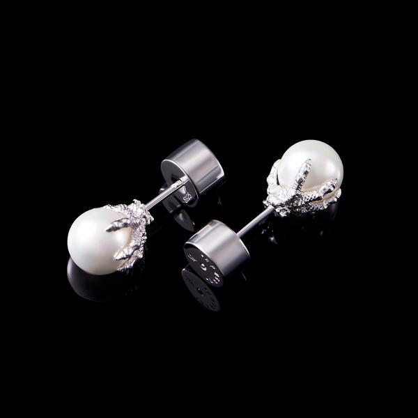 Dragon Pearl Stud Earrings