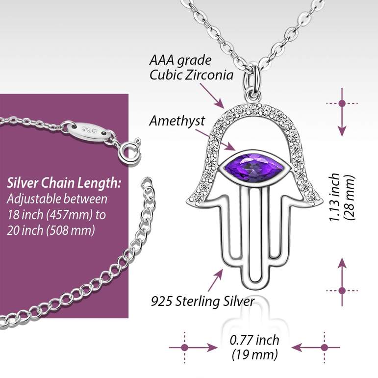 Evil Eye Necklace | Hamsa Hand Necklace