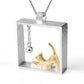 925 Silver Necklace "Playful cats"